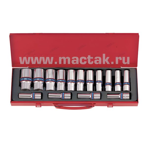 1/2” комплект глубоких торцевых головок KING TONY KINGTONY 4215MR