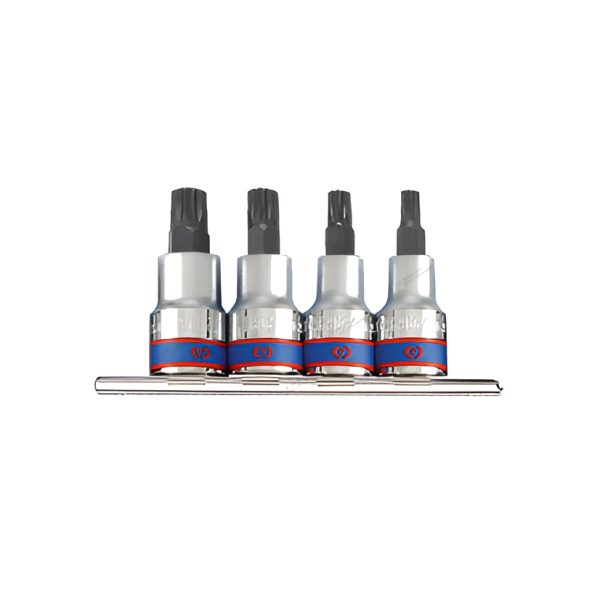 Набор торцевых насадок 1/2", SPLINE, М6-М12, 4 предмета KING TONY KING TONY 4126PR