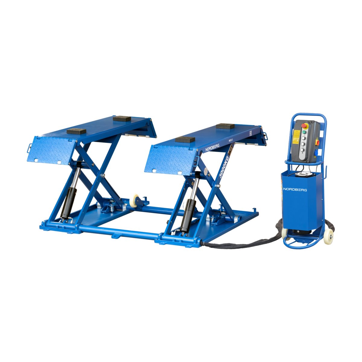 Подъемник ножничный 3 т, 220 В, синий NORDBERG N632-3B_220