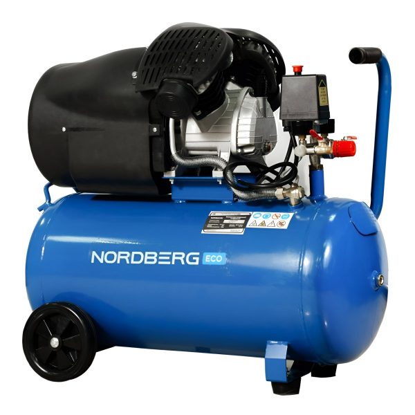 Компрессор поршневой V-образный 220 В, ресивер 50 л, 410 л/мин NORDBERG NCE50/410V