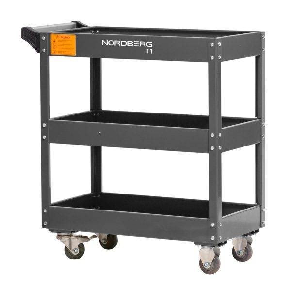 Тележка инструментальная, 3 полки, серая NORDBERG T1(G)