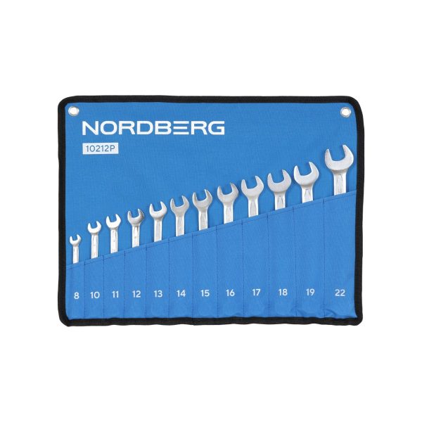 Набор ключей комбинированных, 12 предметов, 8-22 мм NORDBERG 10212P