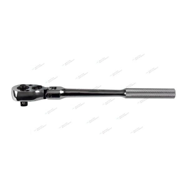 Трещотка 1/2", 300 мм, 32 зубца, флажковая с кнопкой, шарнирная KING TONY king tony 4781-12f