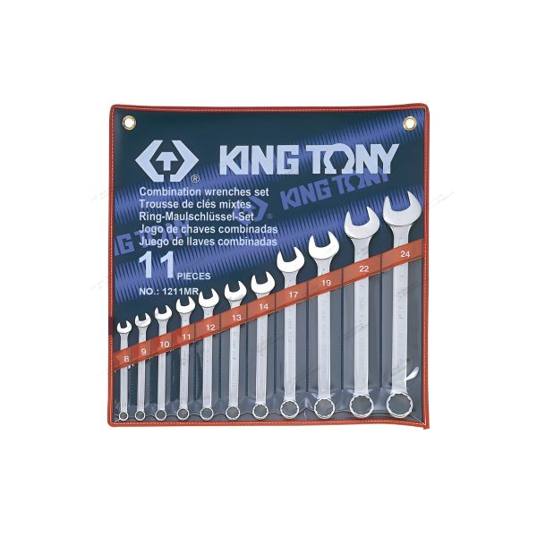 Набор комбинированных ключей,11 предметов 8-24 мм, KING TONY king tony 1211mr