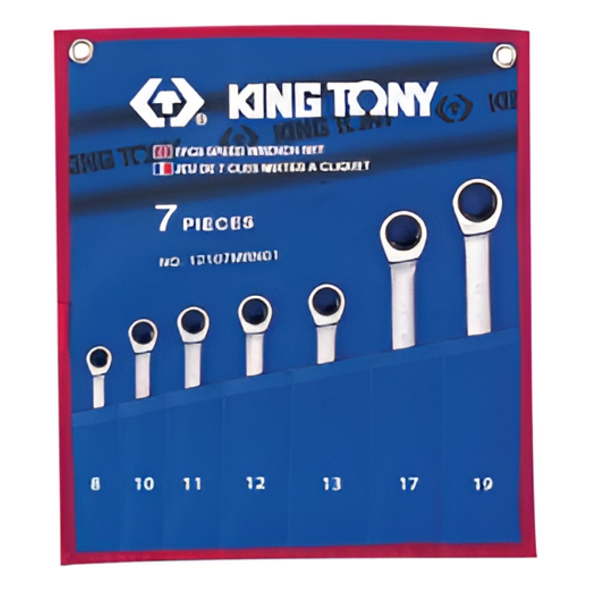 Набор комбинированных трещоточных ключей, 7 предметов KING TONY king tony 12107mrn01