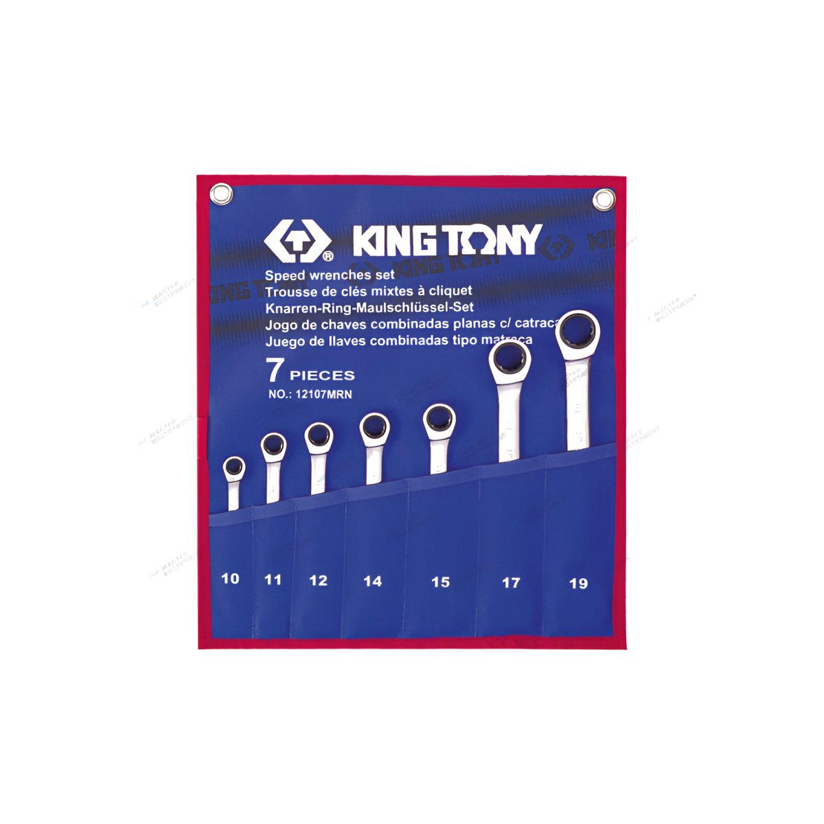 Набор комбинированных трещоточных ключей, 7 предметов KING TONY king tony 12107mrn