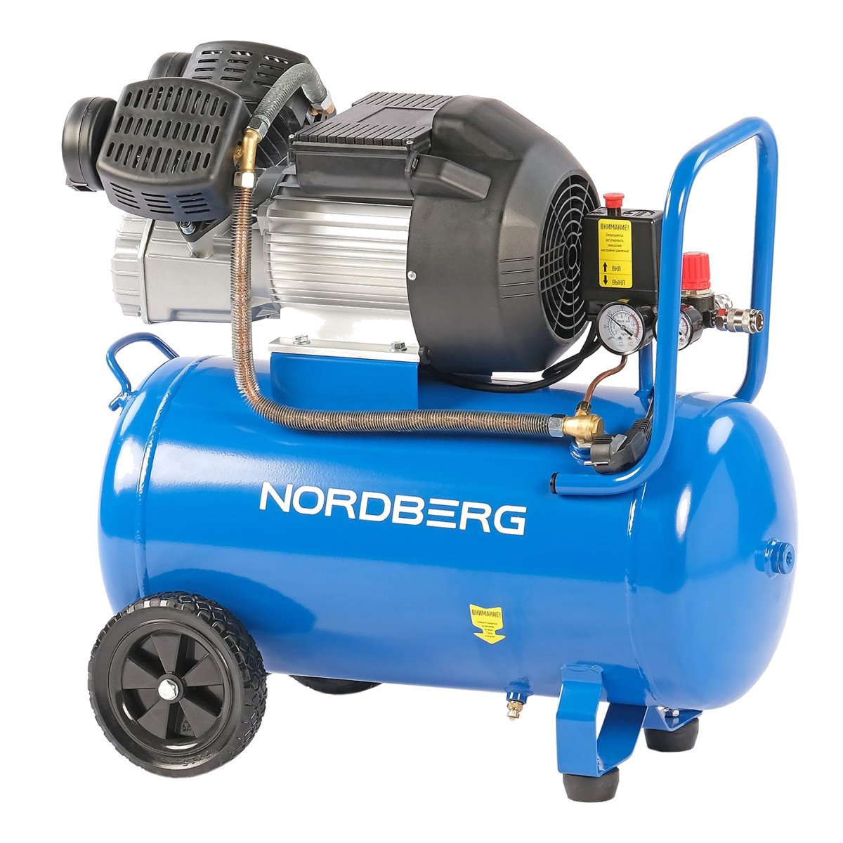 Компрессор поршневой V-образный 220 В, ресивер 50 л, 360 л/мин NORDBERG NCE50/360V