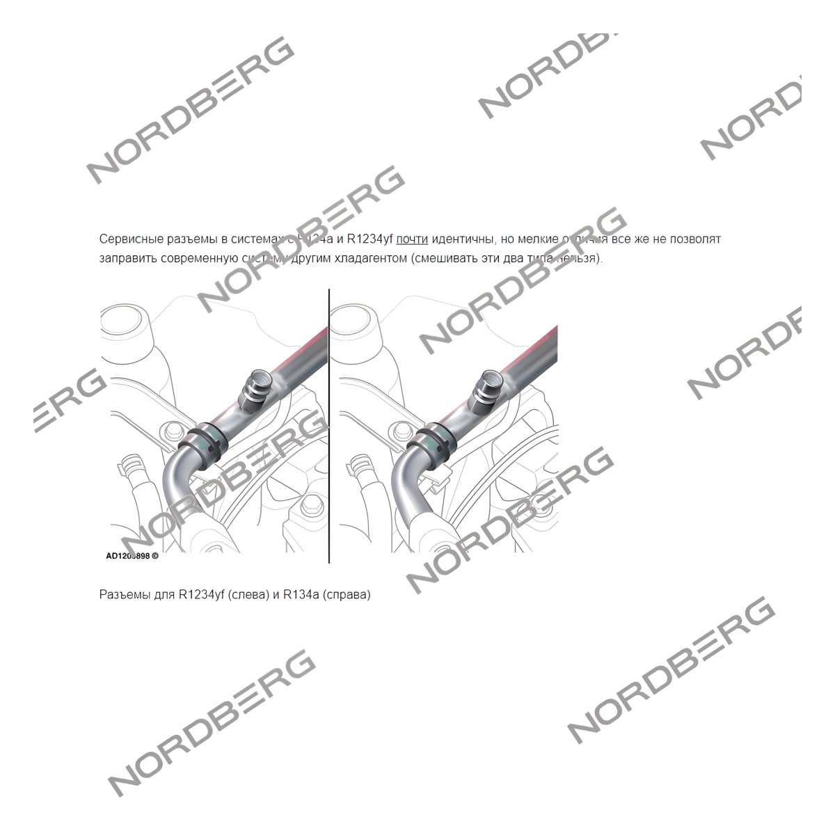 Комплект для работы с газом R1234yf (фильтр + брс) для NF13P NORDBERG 0AA025CR000 + WT15CR003