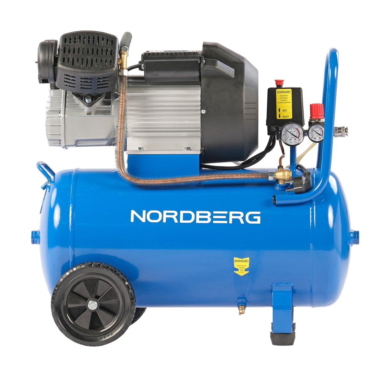 Компрессор поршневой V-образный 220 В, ресивер 50 л, 360 л/мин NORDBERG NCE50/360V