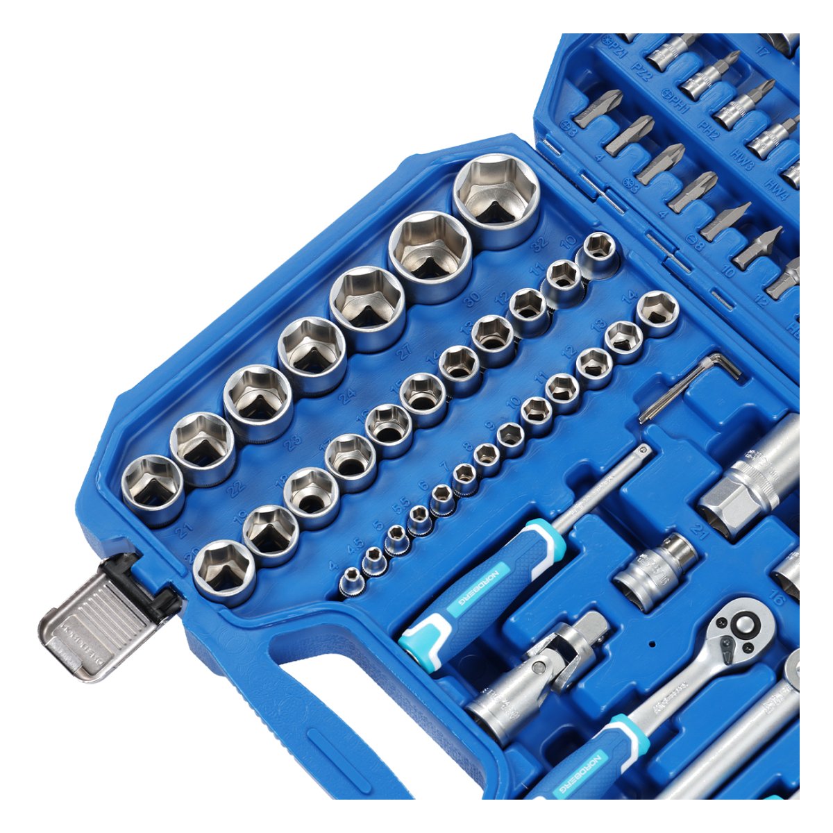 Набор инструментов, 94 предмета, 1/2", 1/4" NORDBERG 2496094C