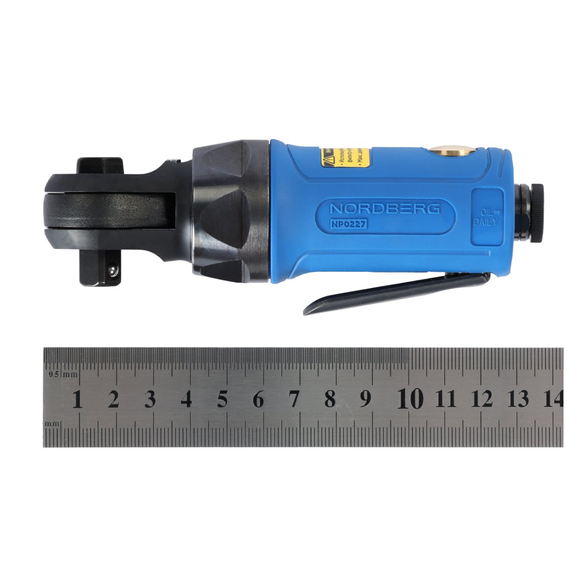 Пневмогайковерт угловой (пневмотрещотка мини) 3/8", 54 Нм NORDBERG NP0227